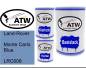 Preview: Land-Rover, Monte Carlo Blue, LRC608: 500ml Lackdose + 500ml Klarlack + 250ml Härter - Set, von ATW Autoteile West.